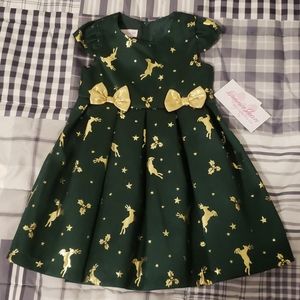 NWT Bonnie Jean Holiday toddler dress